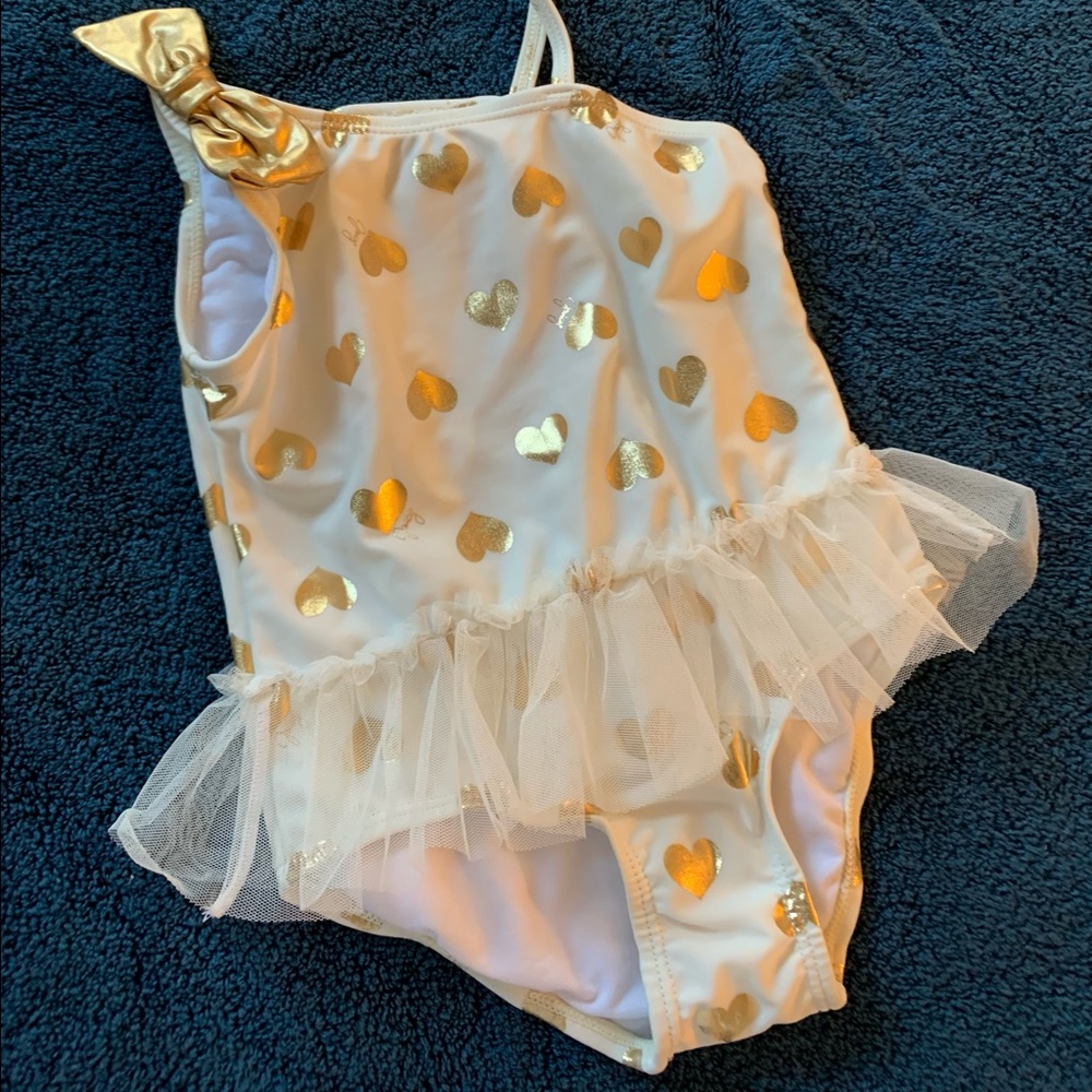 Juicy Couture Girls “Gold Hearts” Bathing Suit